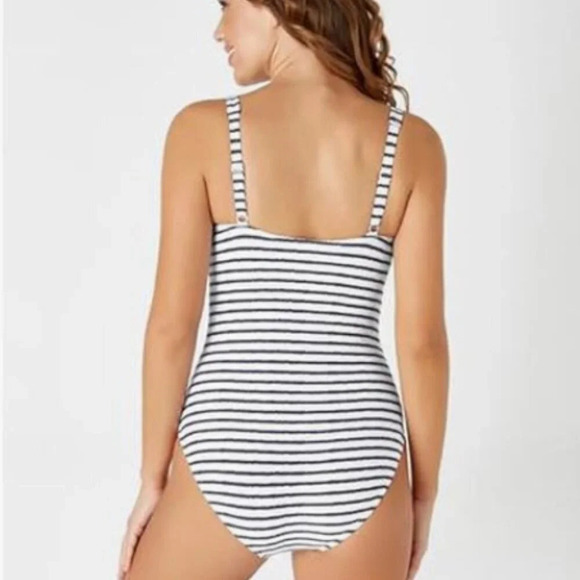 Niptuck Joanne Twist Striped One Piece Swimsuit - Picture 2 of 6